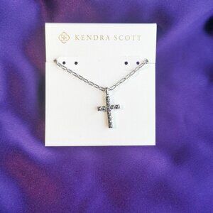 Kendra Scott Silver Jada Cross Short Pendant Necklace
